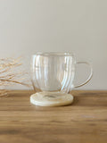 Clear Double Glass Cup