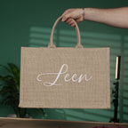 Custom Name Embroidered Straw Beach Bag