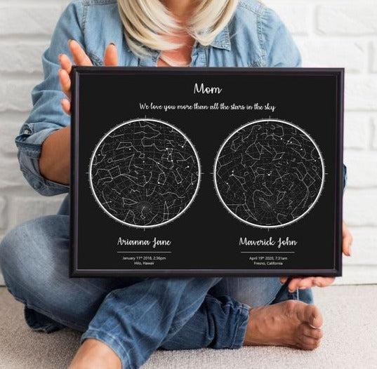 Mother's Day Family Starmap Frame