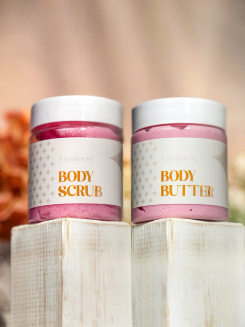LUMINEVE Red Rose & Jasmine Glow Set - Complete Body Care Routine
