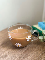 Daisies Glass Cup