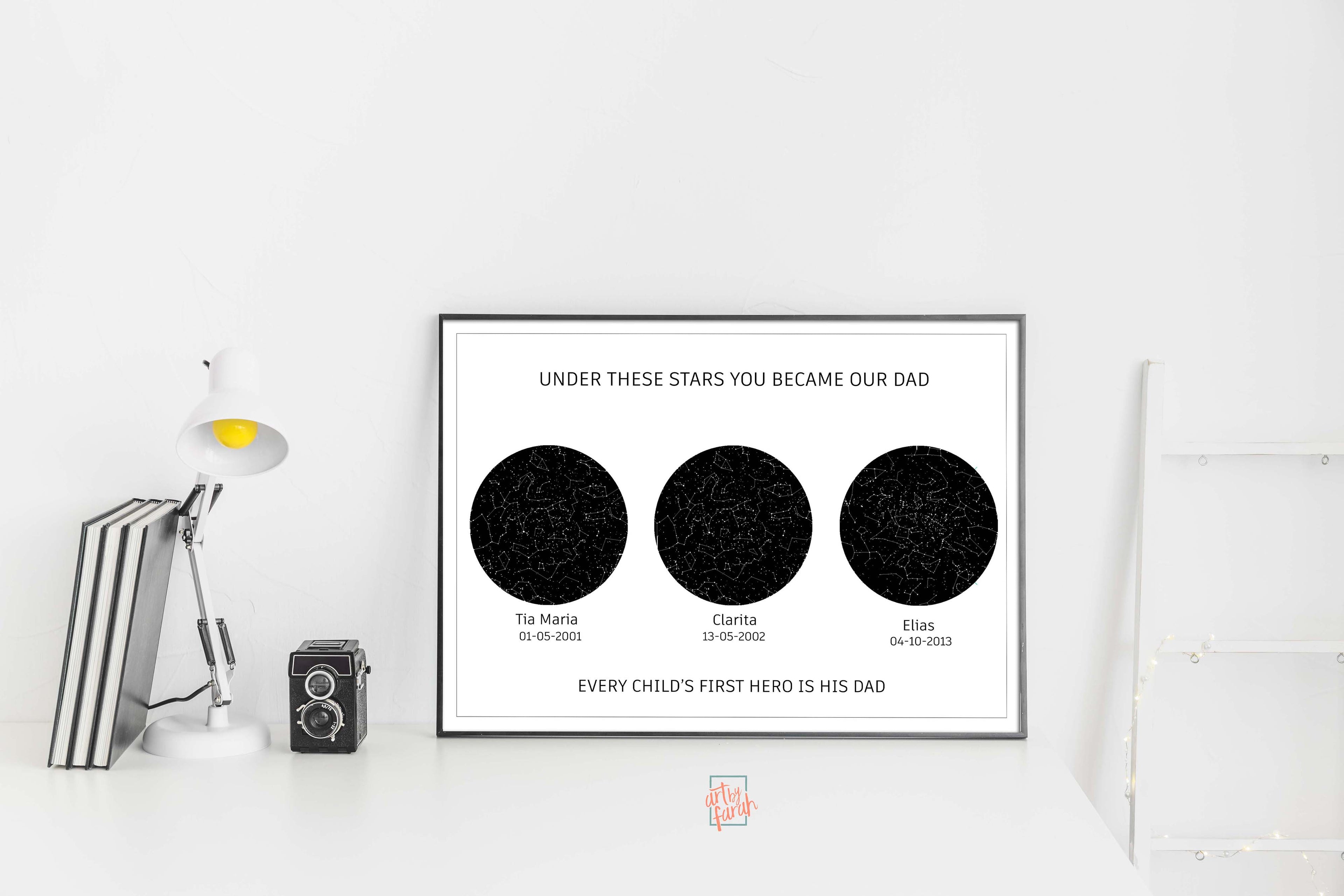 Father's Day Family Starmap Frame