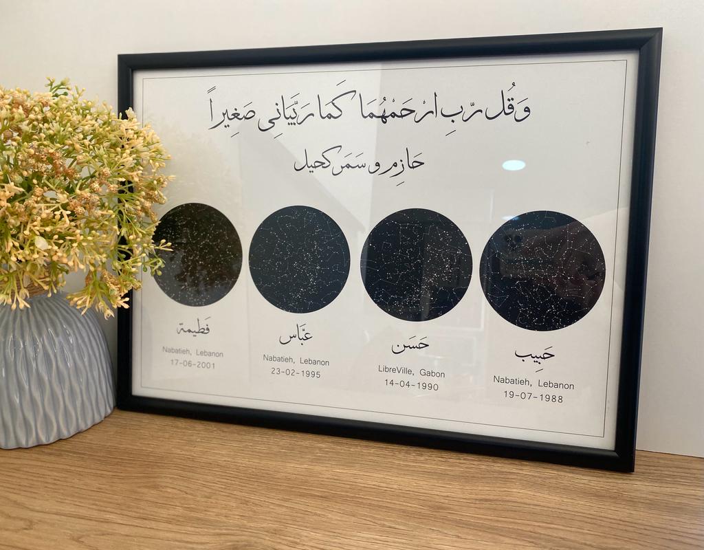 Father's Day Family Starmap Frame