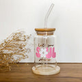 "Let Your Soul Shine" Glass Cup With Straw