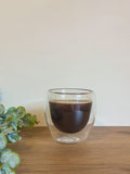 Clear SMALL Double Glass Cup