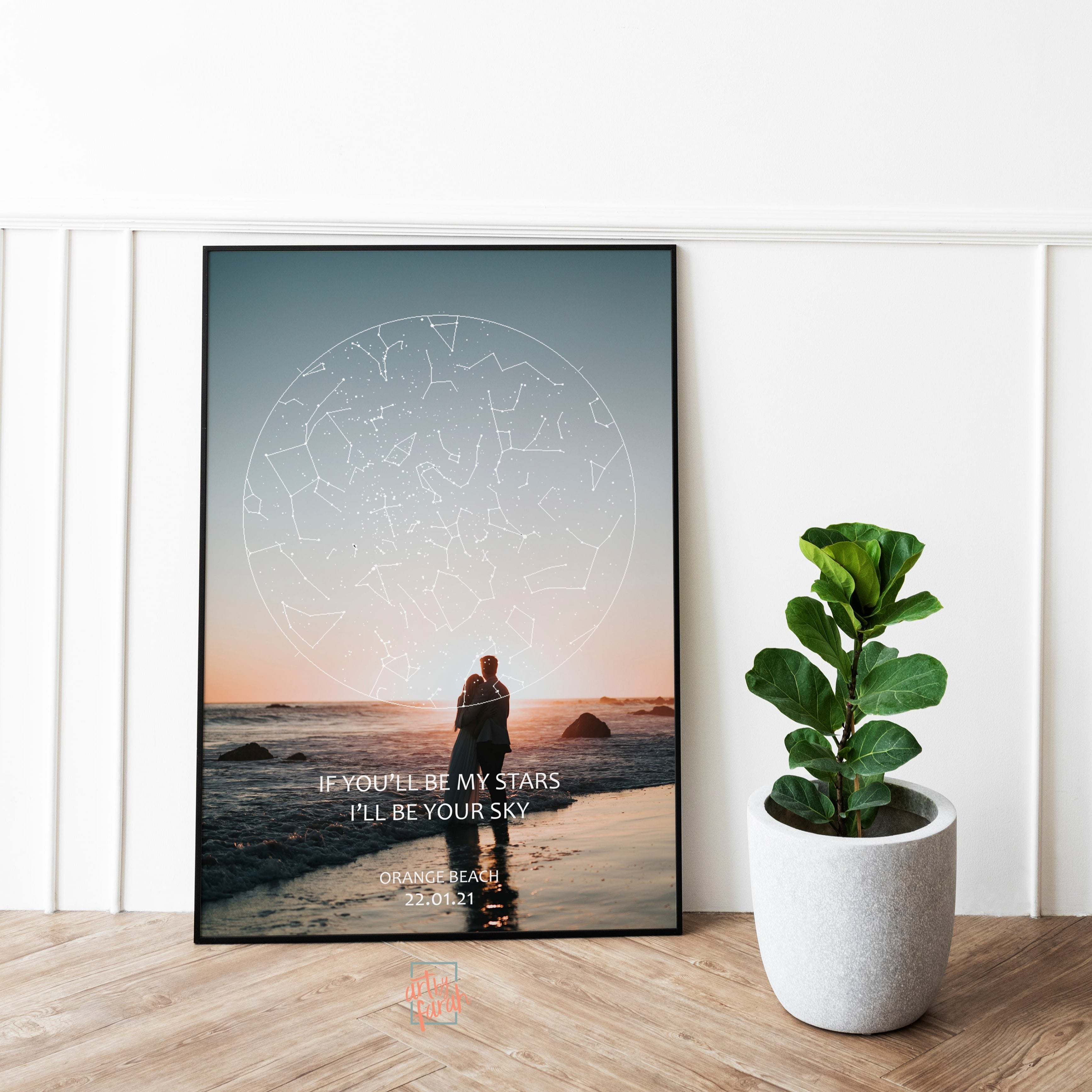 Photo Background Starmap Frame