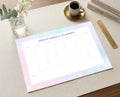Custom Name Pastel Sky Weekly Desk Planner