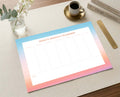 Custom Name Sunset Pastel Weekly Desk Planner