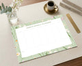 Custom Name Sage Wildflower Weekly Desk Planner
